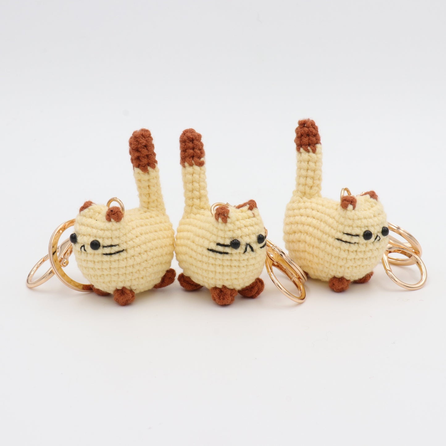 Hand-crochet Butter Cat Keychain