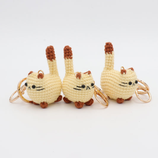 Hand-crochet Butter Cat Keychain