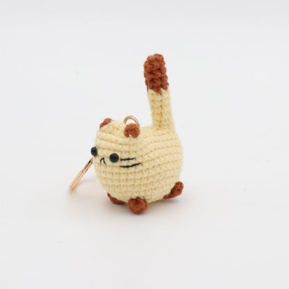Hand-crochet Butter Cat Keychain