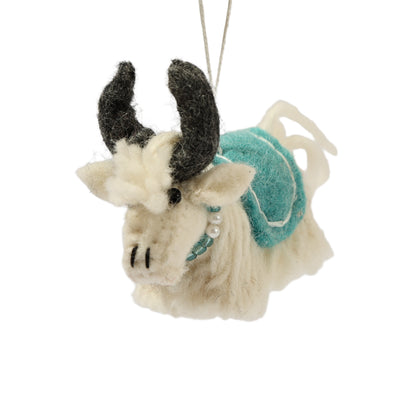 Wool Felt Yak Ornament - Handmade in Nepal