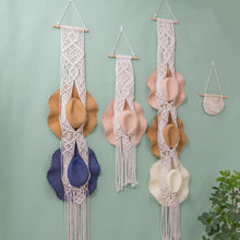 Load image into Gallery viewer, Handcrafted Macramé Hat Organizer for Stylish Wall Display - Diamond
