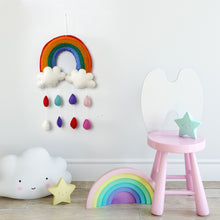 Load image into Gallery viewer, Handmade Wool Felt Wall Hanging Home Decor - Rainbow, Cloud
