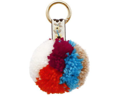 Yarn Pom pom Keychain