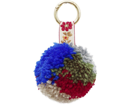 Yarn Pom pom Keychain