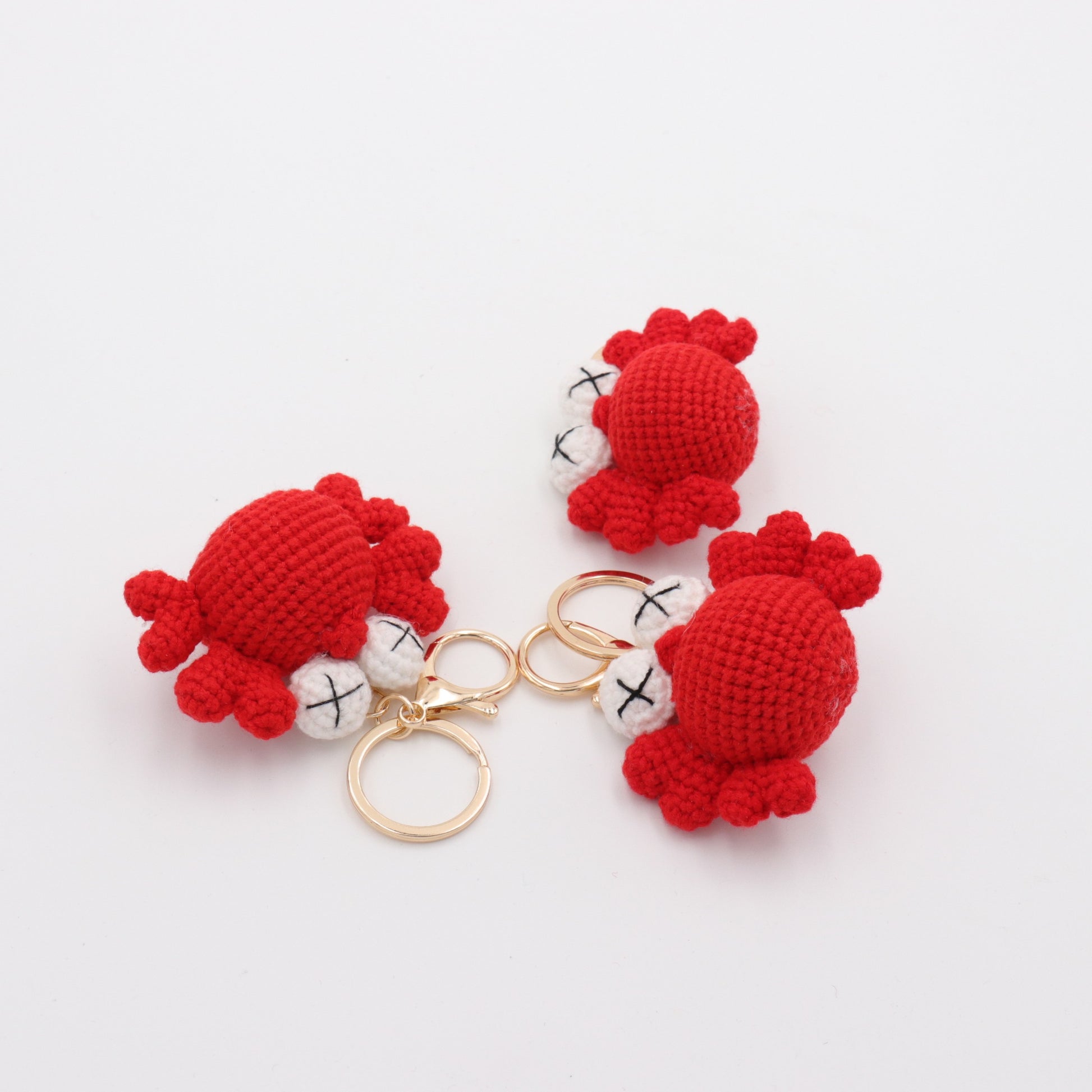 Handmade-Crochet-Crab-Keychain