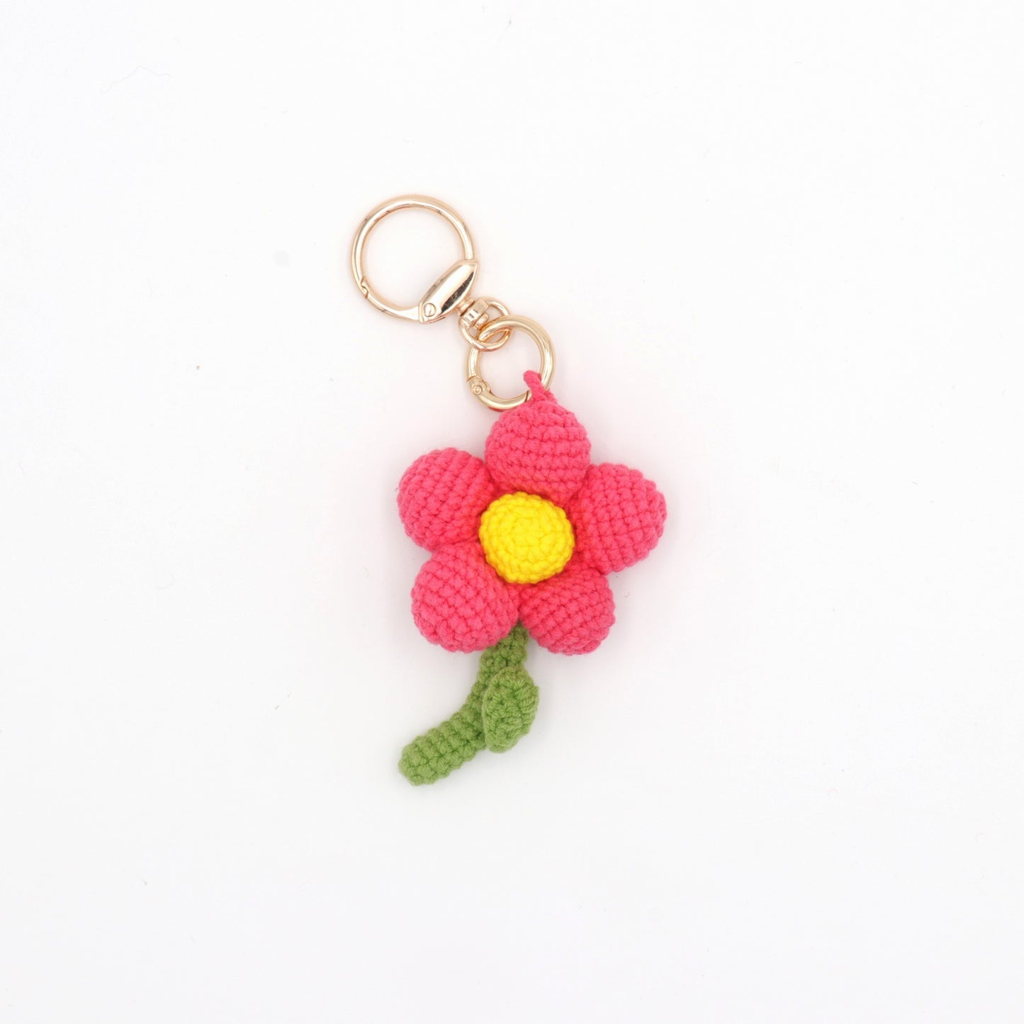 Handmade Crochet Flower Keychain – Cute Floral Bag Charm