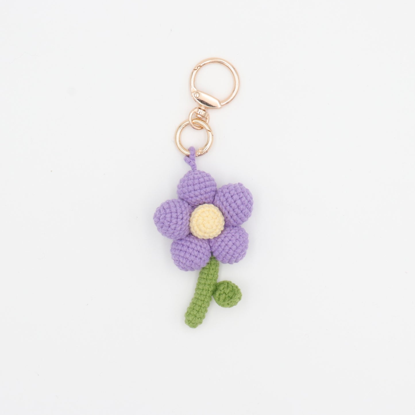Handmade Crochet Flower Keychain – Cute Floral Bag Charm