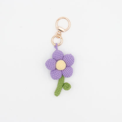 Handmade Crochet Flower Keychain – Cute Floral Bag Charm