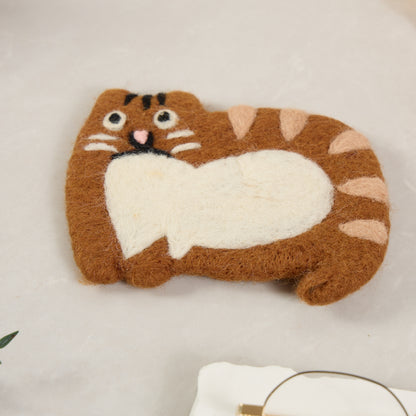 Handmade Felt Coffee Cup Mug Table  Coasters - Scaredy Cats
