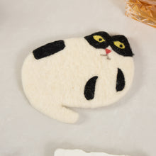 Load image into Gallery viewer, Handmade Felt Coffee Cup Mug Table  Coasters - Scaredy Cats
