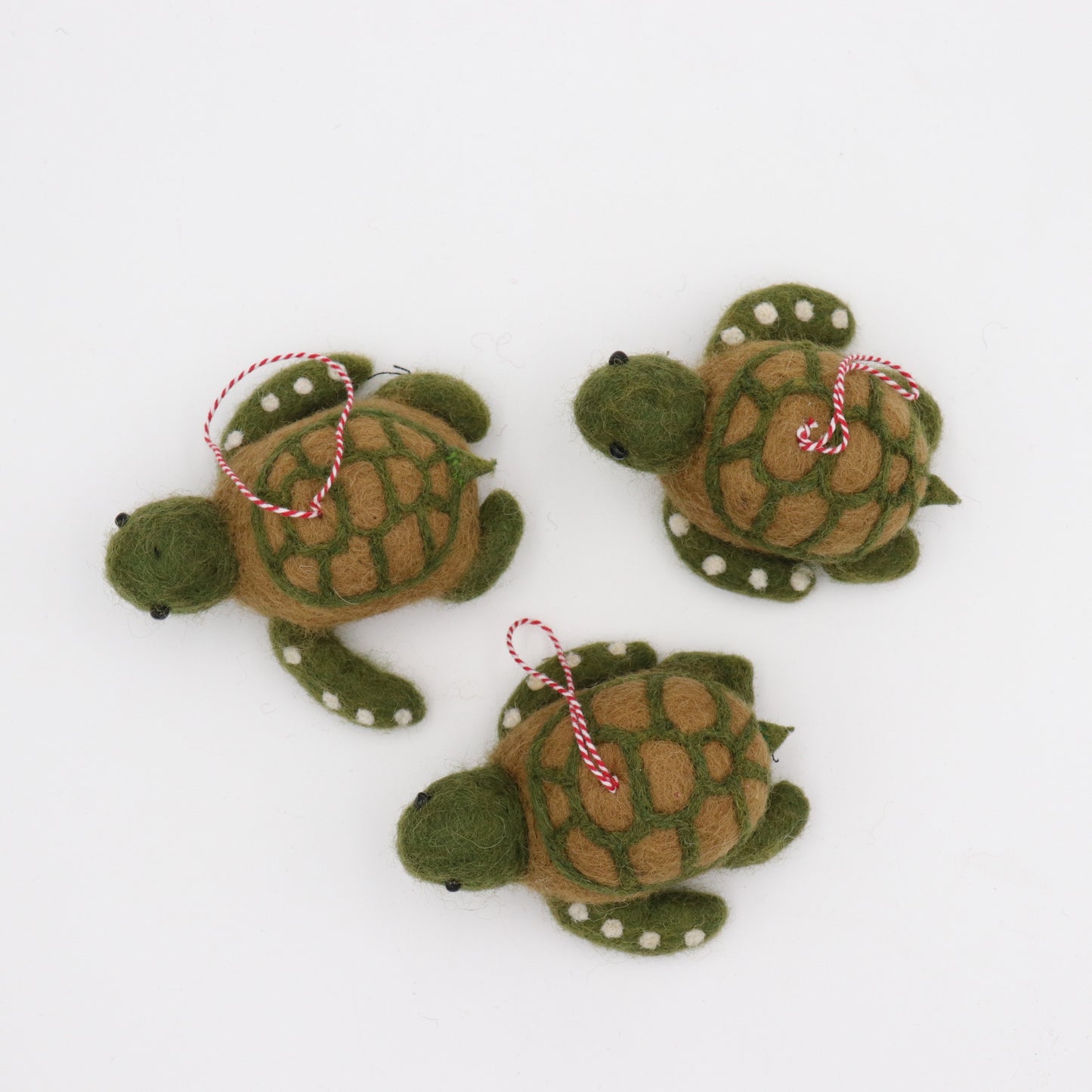 Handmade Wool Felt Turtle Ornament – Needle Felt Sea Turtle Decor