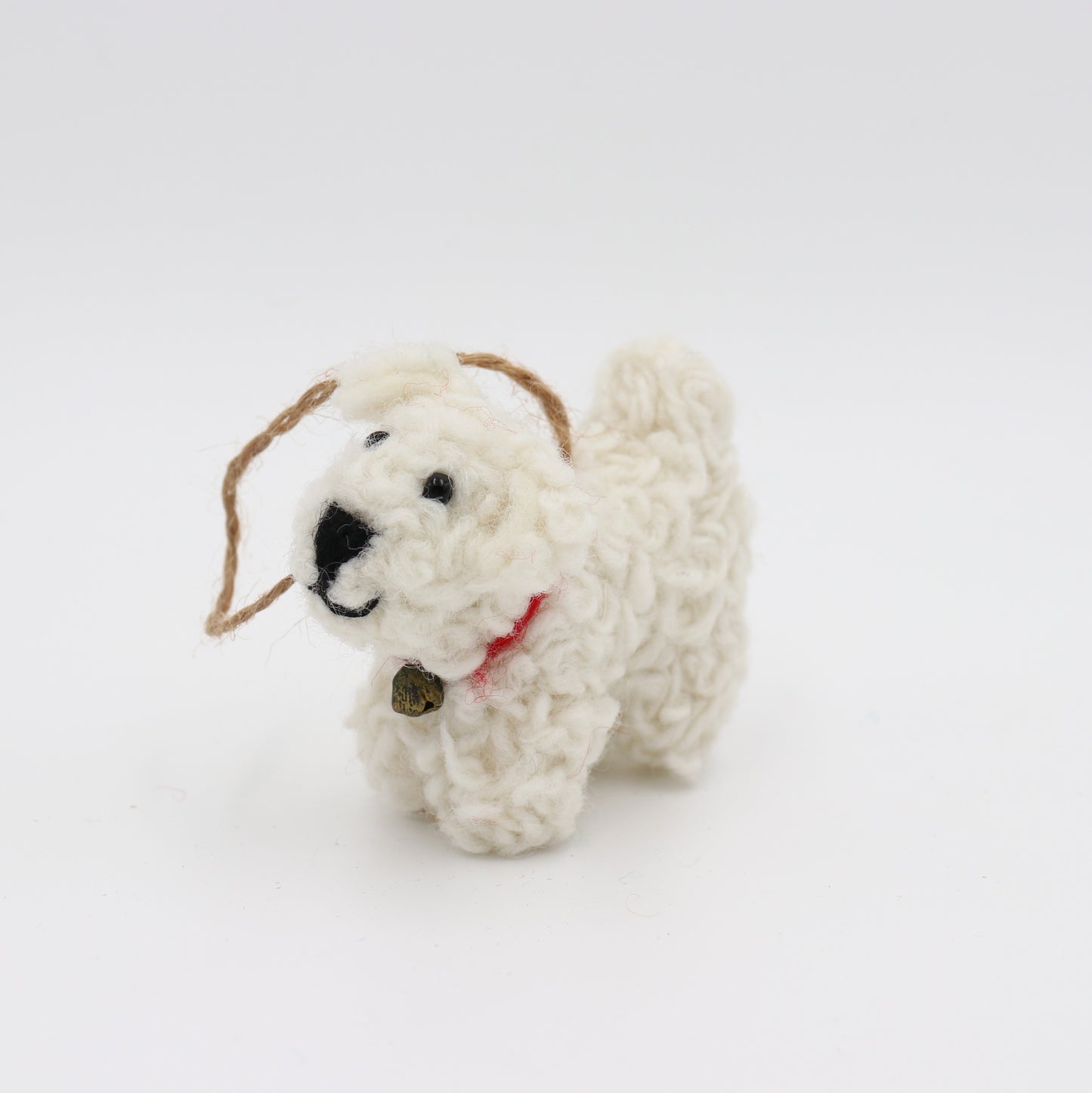 Wool Felt West Highland White Terrier Ornament – Handmade in Nepal