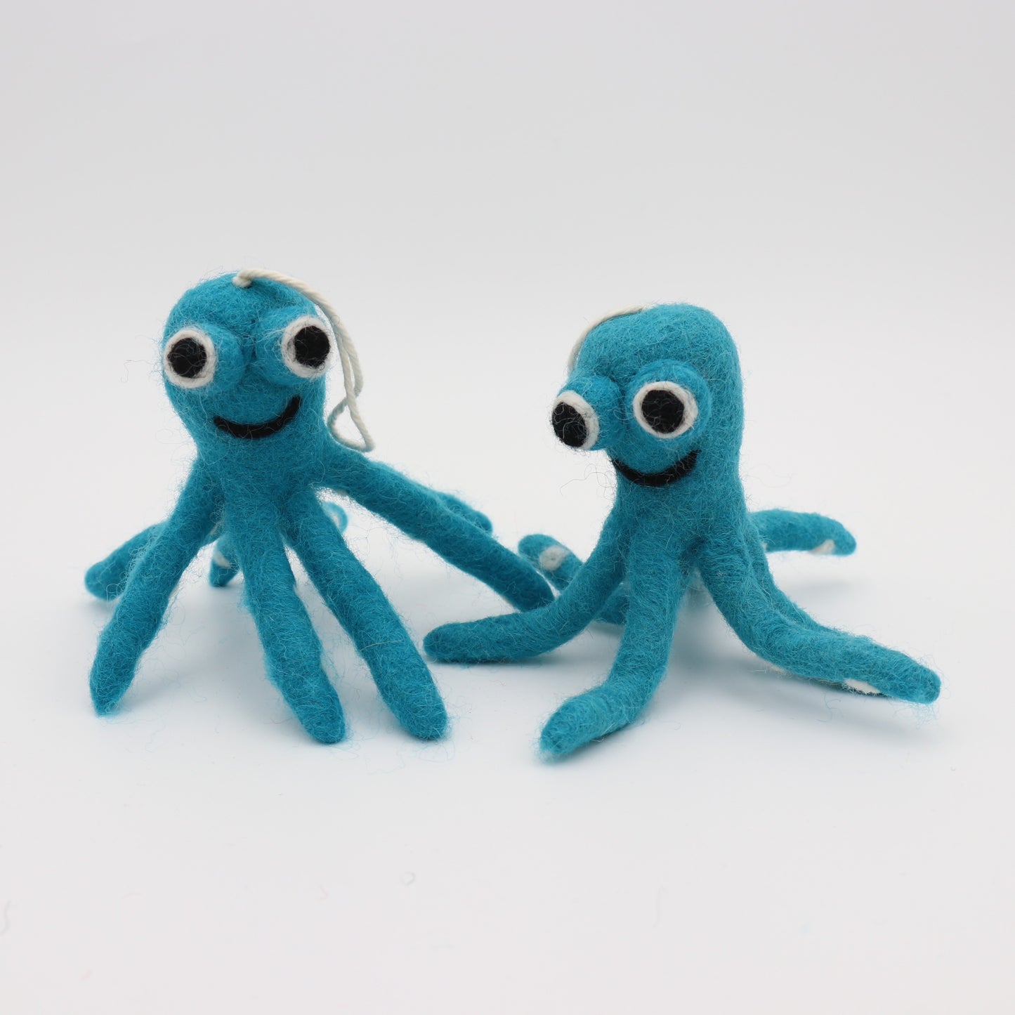 Handmade Wool Felt Octopus Ornament – Cute Home Décor – Made in Nepal