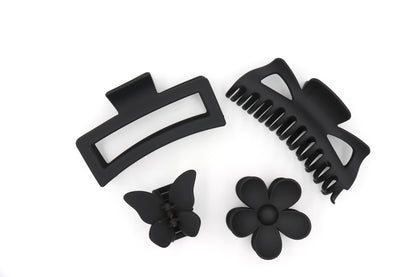 Black Hair Claw & Hair Clip Accessories For Women
