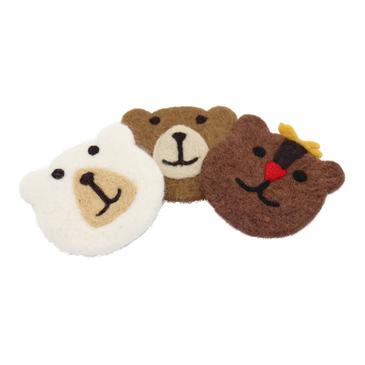 Bear Felt Coffee Cup Mug Table Mat Coasters