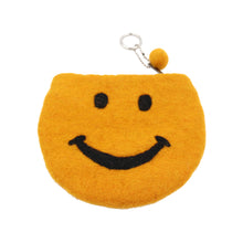 Load image into Gallery viewer, Smile Felt Wallet - Wool Felt Pouch Hand Carry Coin Purse
