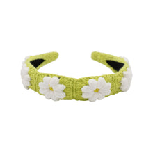 Load image into Gallery viewer, Daisy Flower Crochet Headband - Multicolor Pastel Floral Hair Accessory
