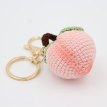 Load image into Gallery viewer, Perfect Peach: Hand-Knitted Keychain for the Sweet and Juicy
