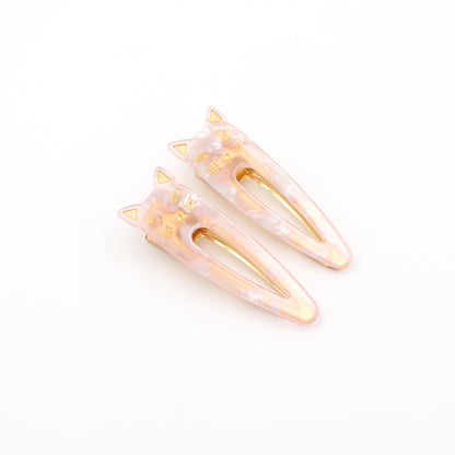 2.8'' Alligator Cat Acetate Hair Clips & Barrettes Set of 2