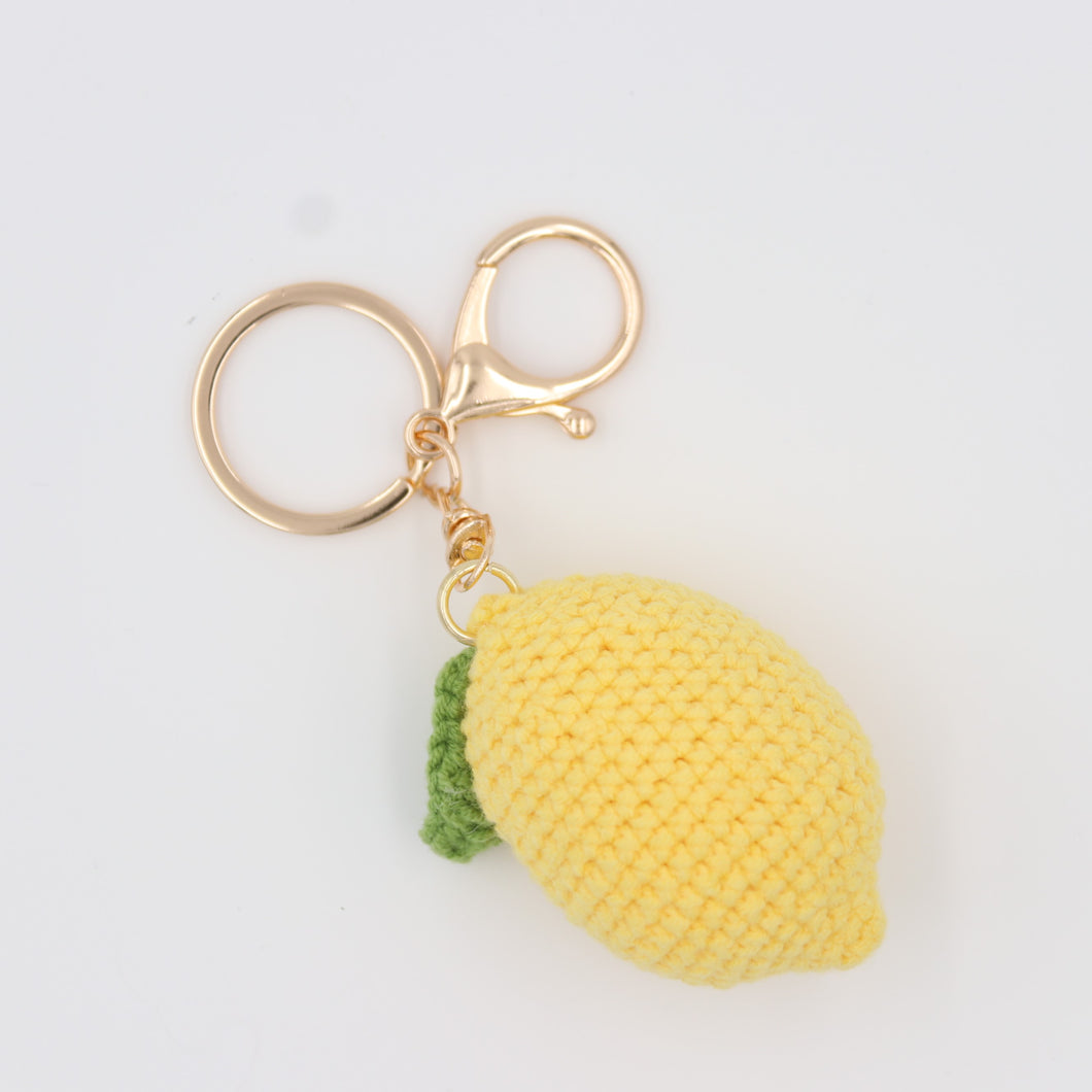 Sweet and Sour Lemon: Hand-Knitted Keychain with a Citrus Twist