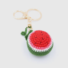 Load image into Gallery viewer, Hand-Knitted Watermelon Keychain keeps Summertime Alive
