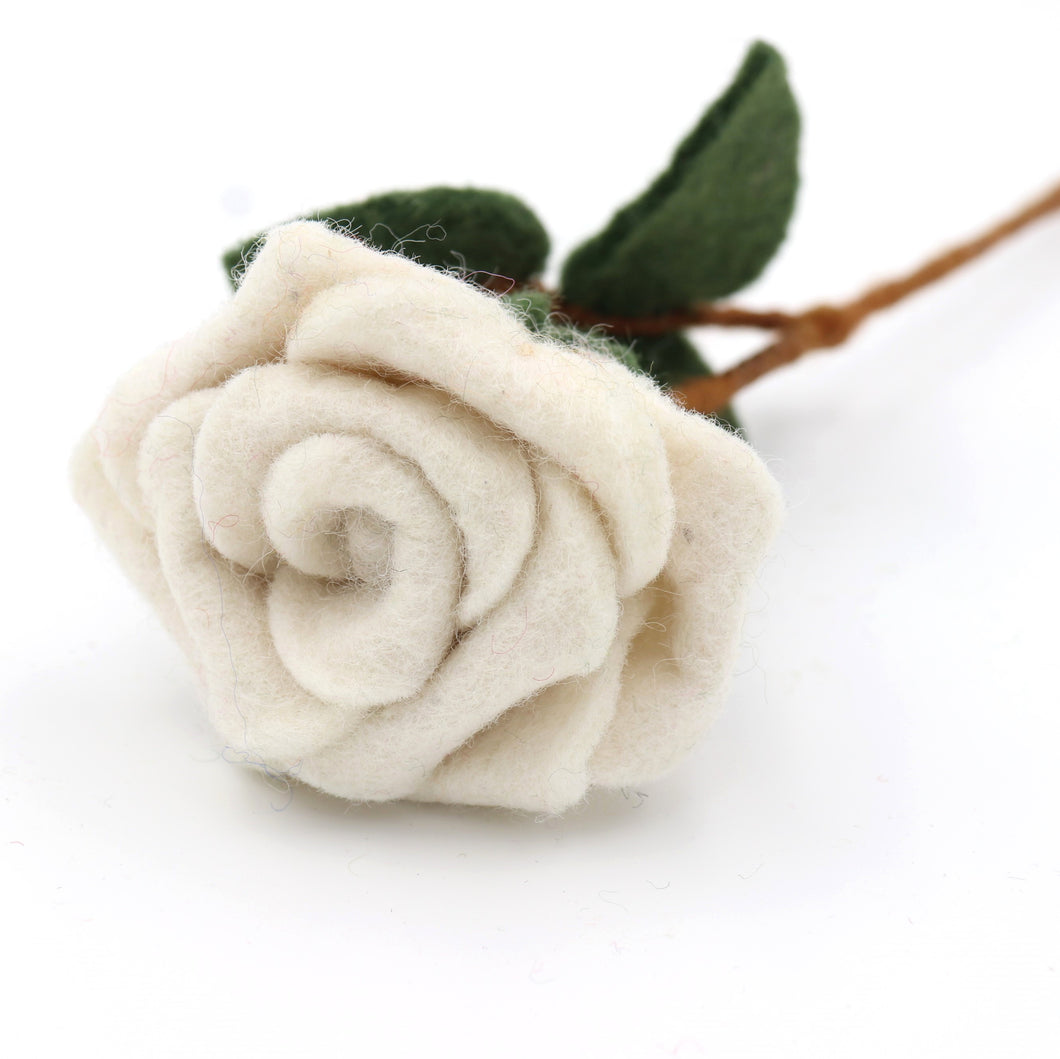 Handmade Wool Felt Flowers - Rose