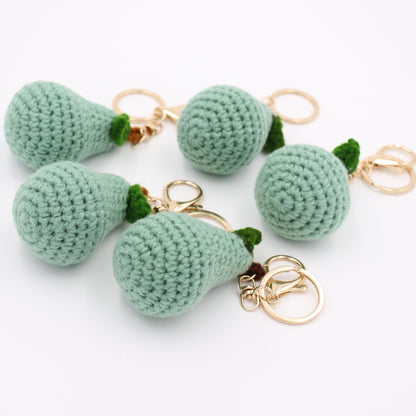 The Perfect Pear: Knitted Pear Keychain Ready to Tag Along Anywhere