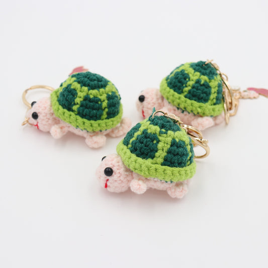 Turtley Cute: Knit Keychain with a Shellful of Personality and Removable Charms