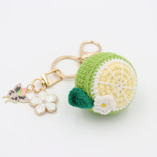 Load image into Gallery viewer, Twist of Joy: Handmade Lime Keychain with a Removable Charms
