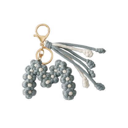 Alphabet Initial Letter Macrame Keychain