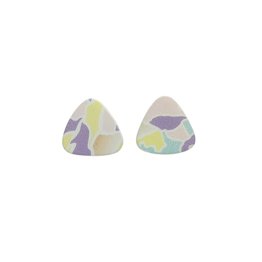 Triangle Pastel Mosaic Stud Earrings