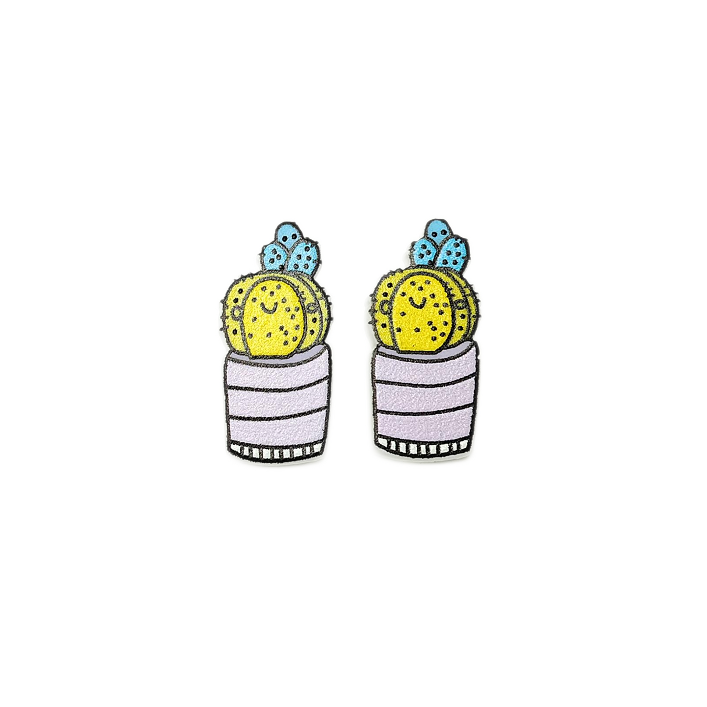 Sunny Bloom Cactus Stud Earrings