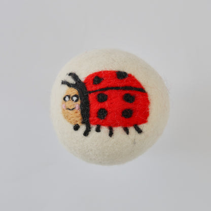 Ladybug Eco Wool Laundry Dryer Balls - Set of 3