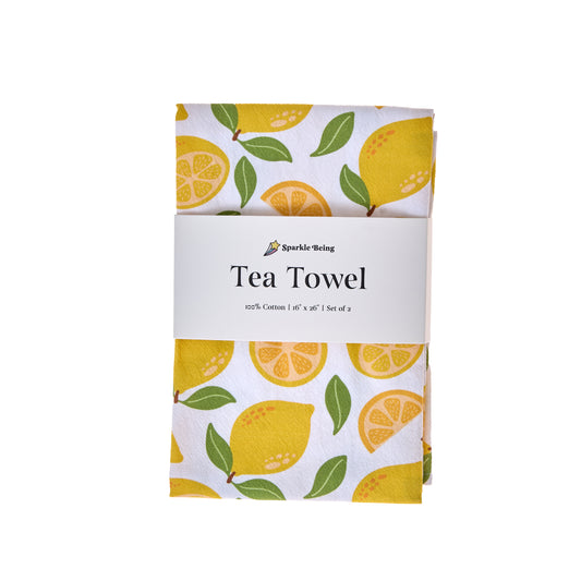 Tea Towels for a Cute Kitchen – Lemon Grove (Set of 2) | 100% Cotton, Absorbent & Eco-Friendly