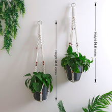 Load image into Gallery viewer, Macrame Cotton Rope Plants Hanging Pots Holder Stand - Set 2
