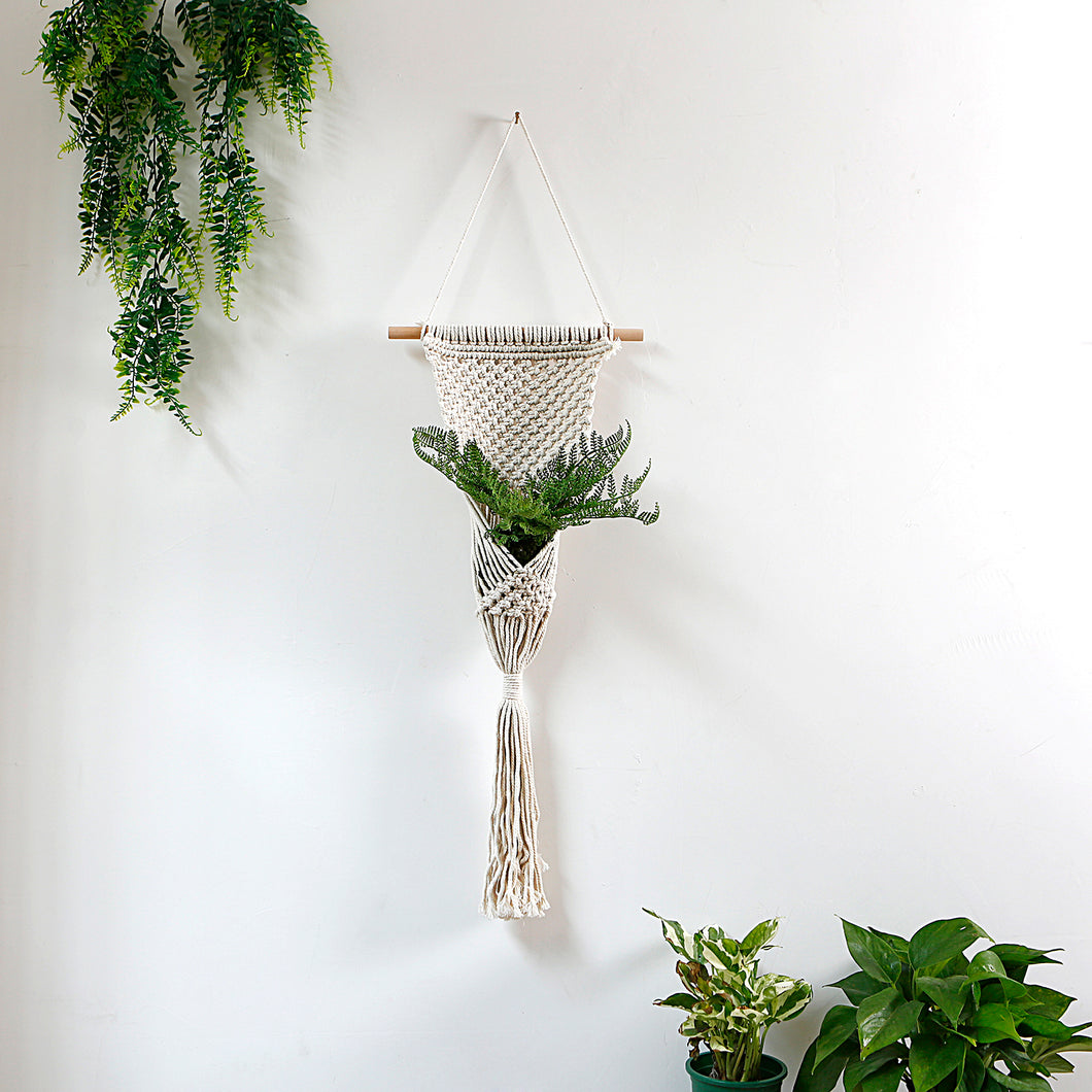 Macrame Cotton Rope Plants Hanging Pots Holder Stand