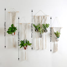 Load image into Gallery viewer, Macrame Cotton Rope Plants Hanging Pots Holder Stand
