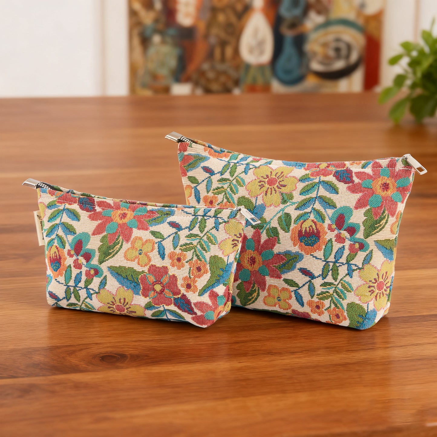 Garden Bloom Toiletry / Makeup Bag - Travel-Friendly Cosmetic Bag