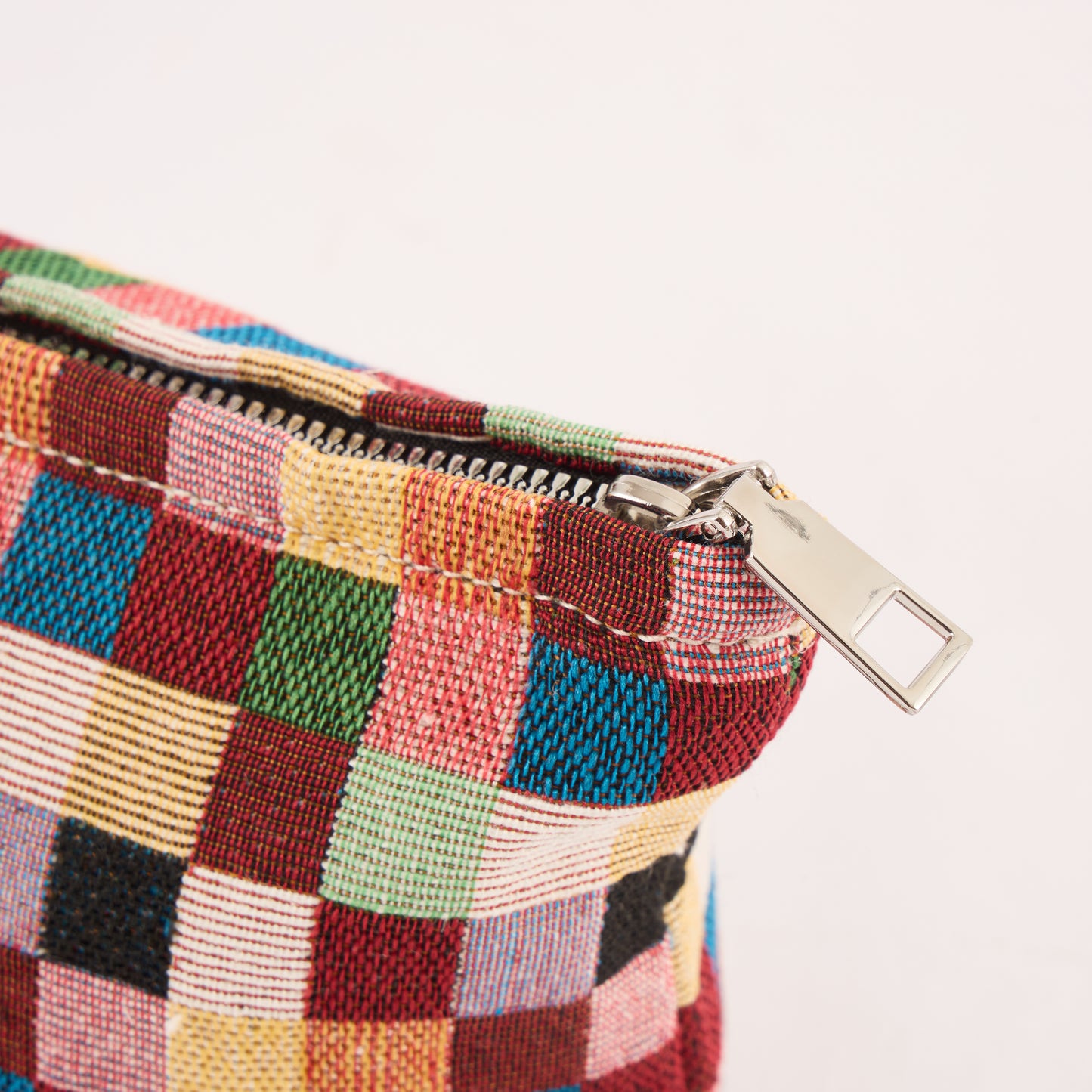 Colorful Checkered Toiletry / Makeup Bag - Travel-Friendly Cosmetic Bag