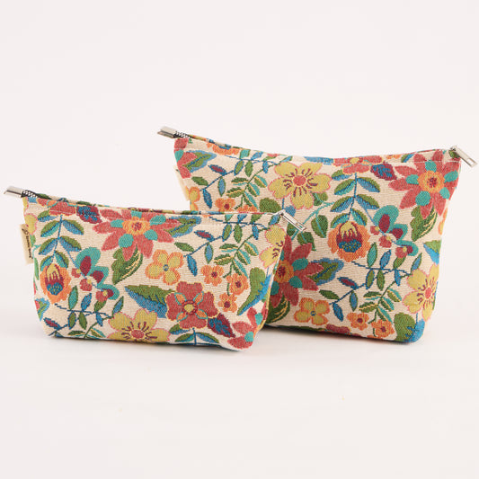 Garden Bloom Toiletry / Makeup Bag - Travel-Friendly Cosmetic Bag