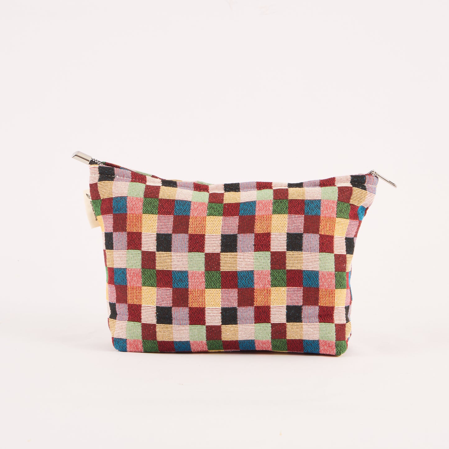 Colorful Checkered Toiletry / Makeup Bag - Travel-Friendly Cosmetic Bag
