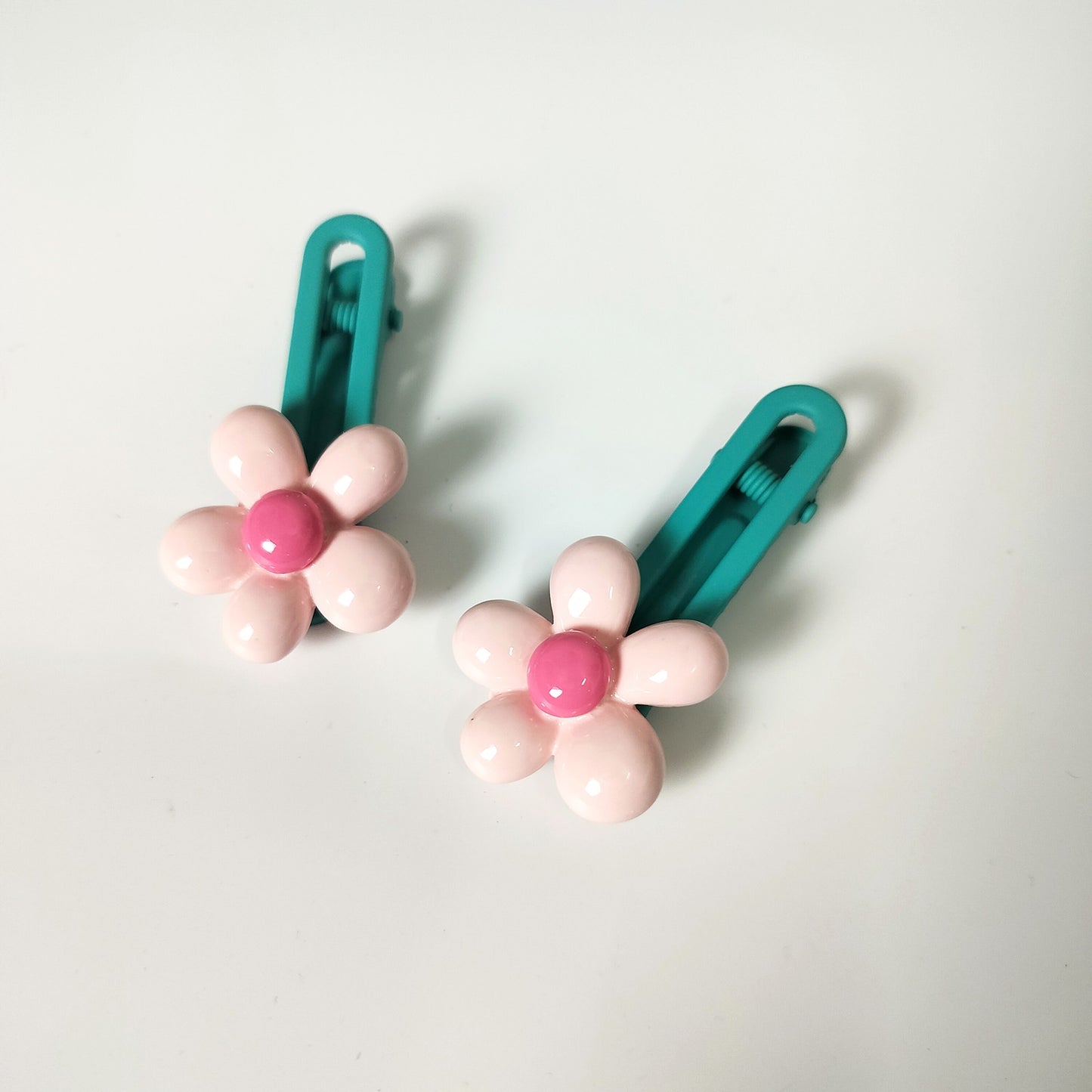Playfully Patterned Flower Hair Clip Set of 2