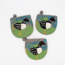 Load image into Gallery viewer, Puffin Felt Wallet - Wool Felt Pouch Hand Carry Coin Purse
