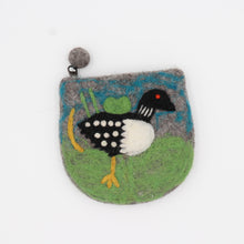 Load image into Gallery viewer, Puffin Felt Wallet - Wool Felt Pouch Hand Carry Coin Purse
