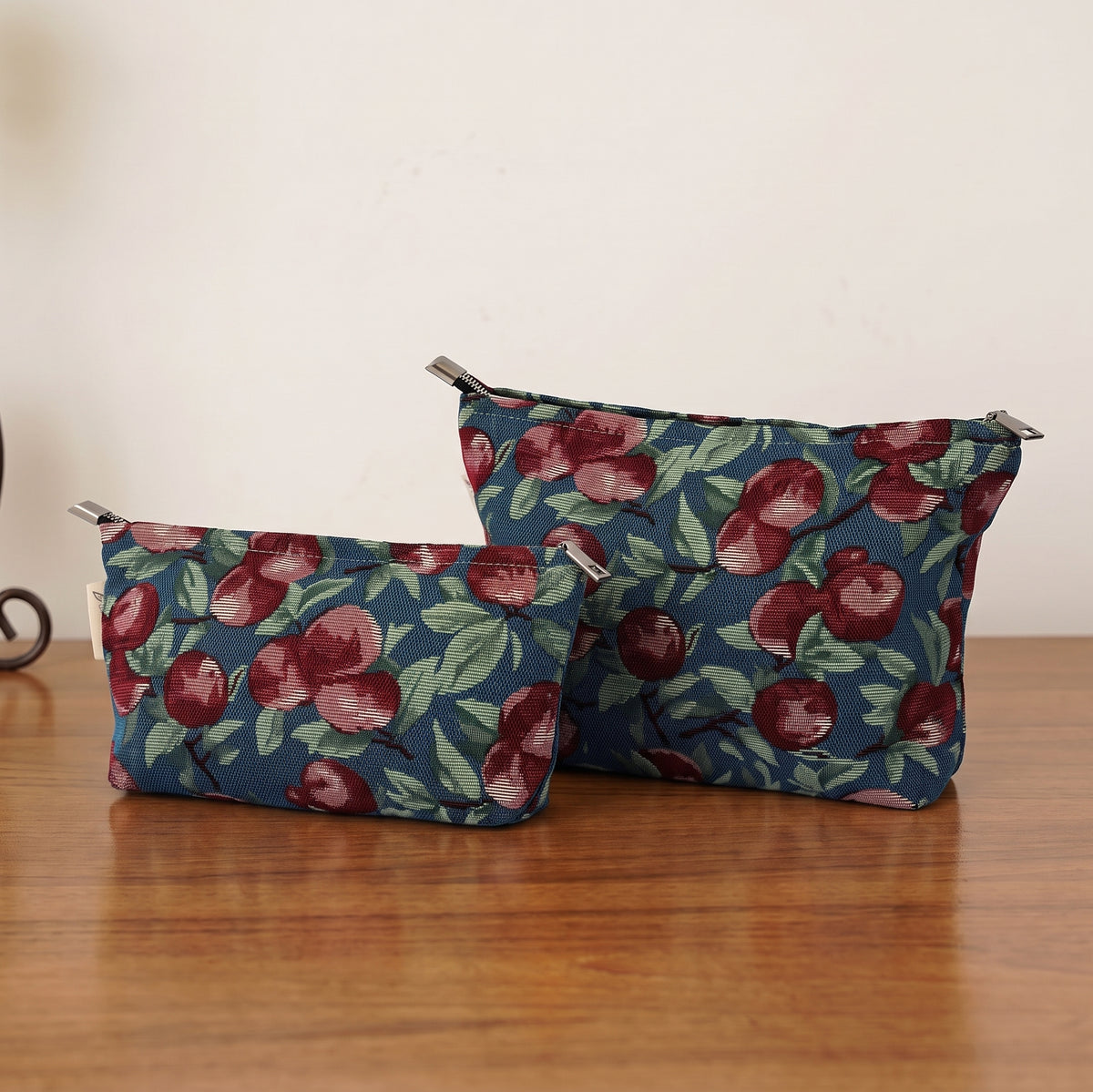Red Apple Toiletry / Makeup Bag - Travel-Friendly Cosmetic Bag