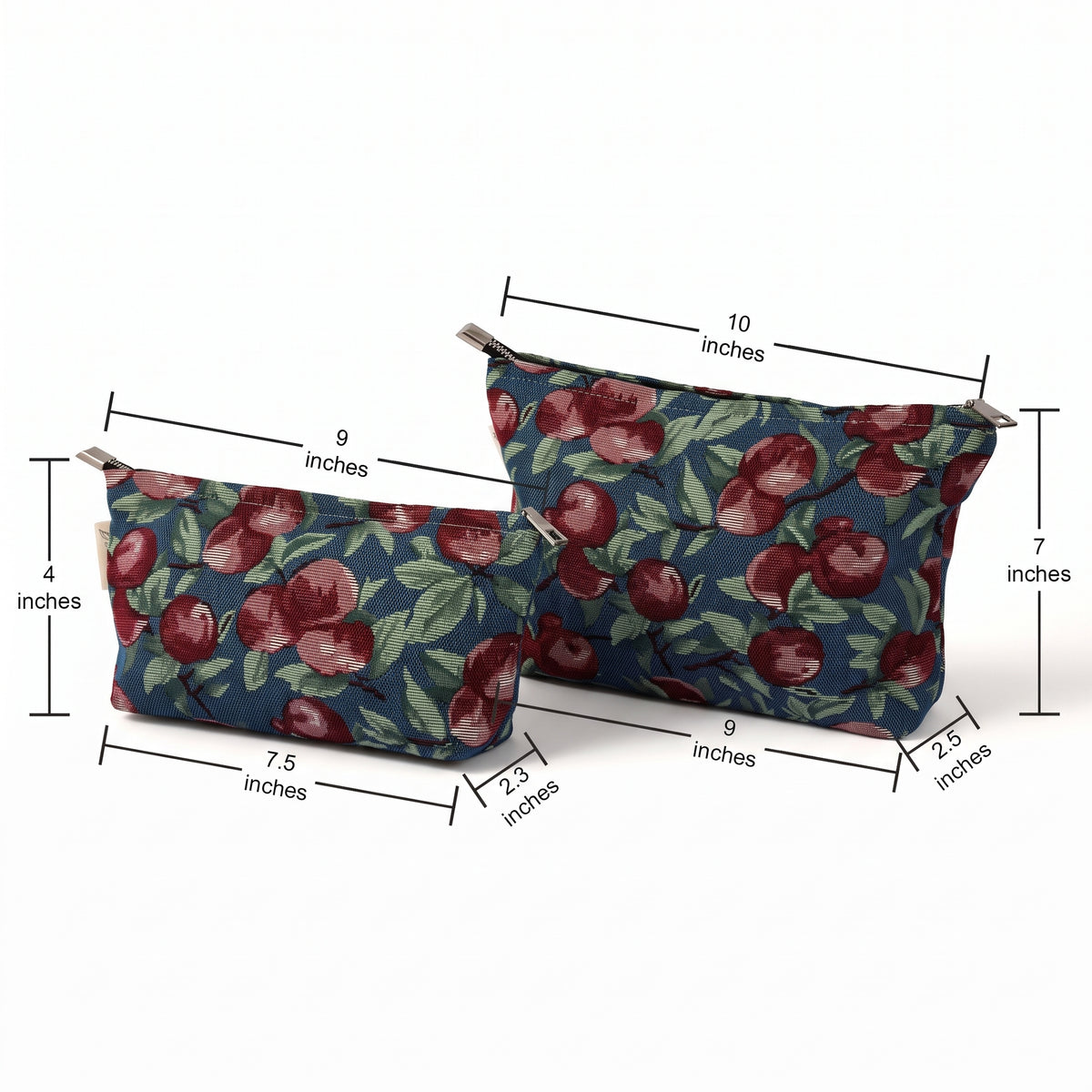 Red Apple Toiletry / Makeup Bag - Travel-Friendly Cosmetic Bag