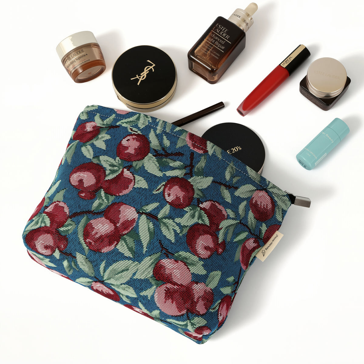 Red Apple Toiletry / Makeup Bag - Travel-Friendly Cosmetic Bag