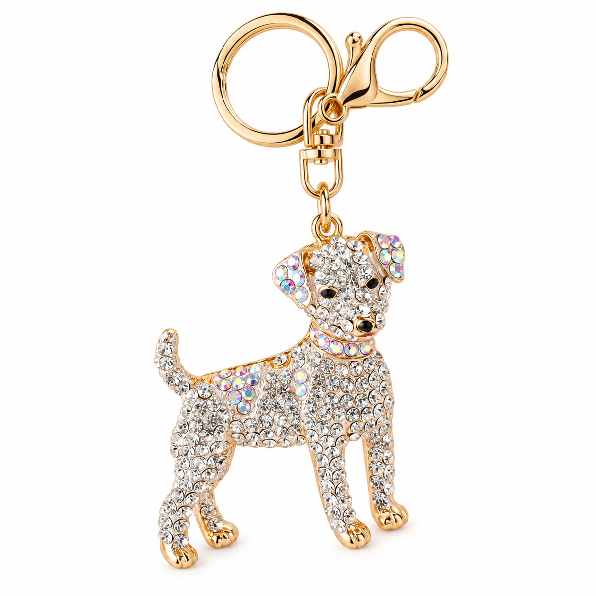 Rhinestone Dog Keychain – Sparkly Puppy Bag Charm