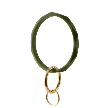Silicone Bangle Wristlet Minimalist Keychain Bracelet