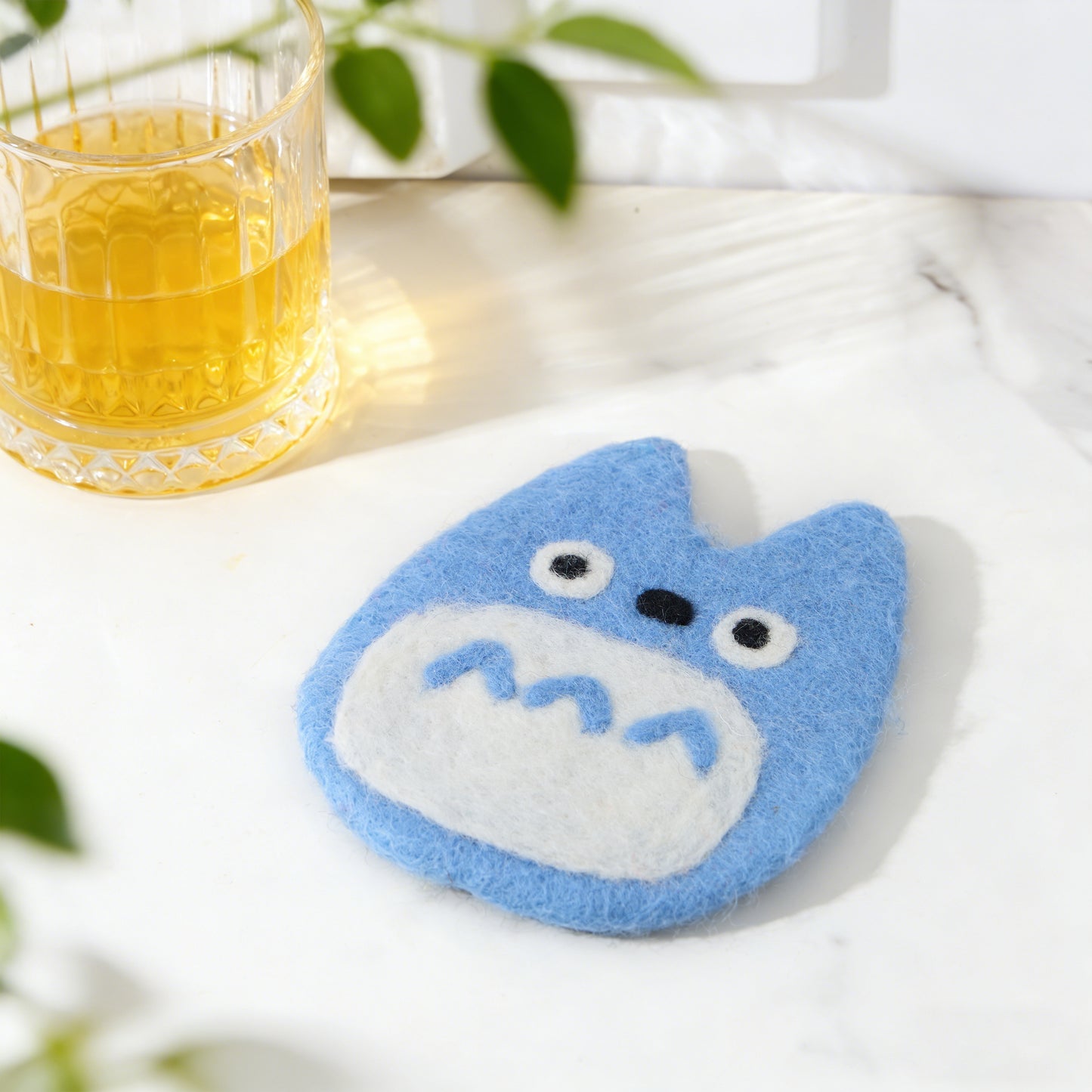 Gentle Spirit Cat Coaster – Whimsical Forest Animal Design